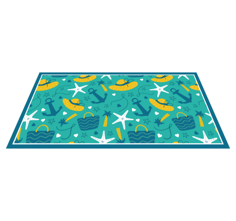 Seaside Adventure Motif event vinyl rug - TenStickers