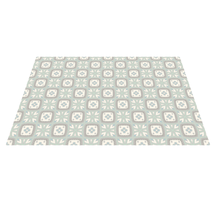 Tile arrangement mosaic vinyl rug - TenStickers