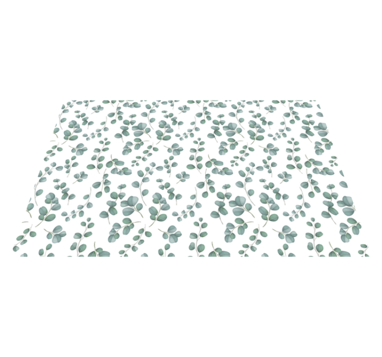 Elegant Greenery Pattern floral vinyl rug - TenStickers