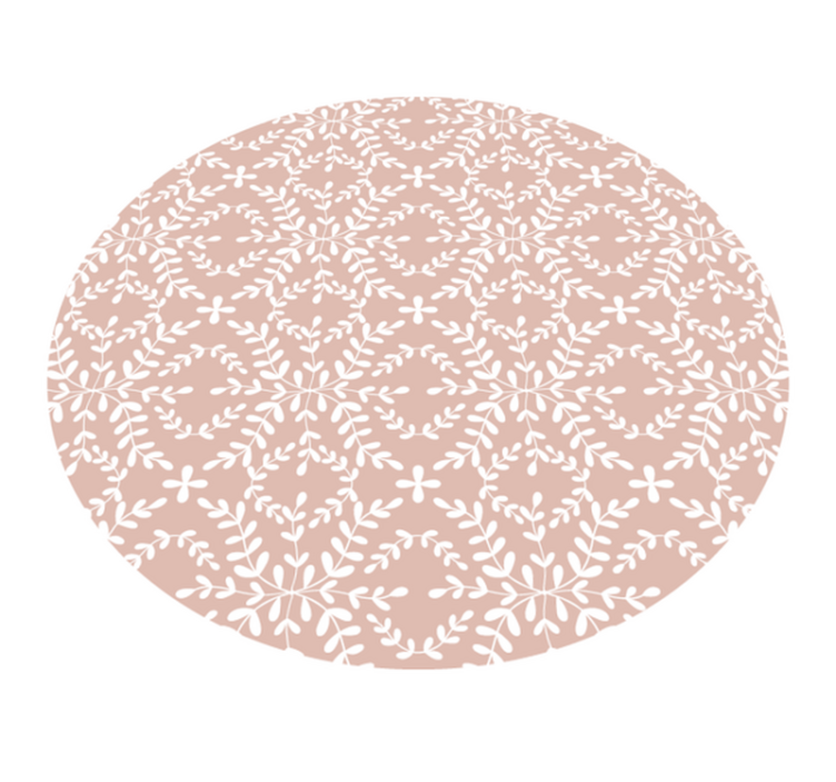 Delicate Bloom Composition floral vinyl rug - TenStickers
