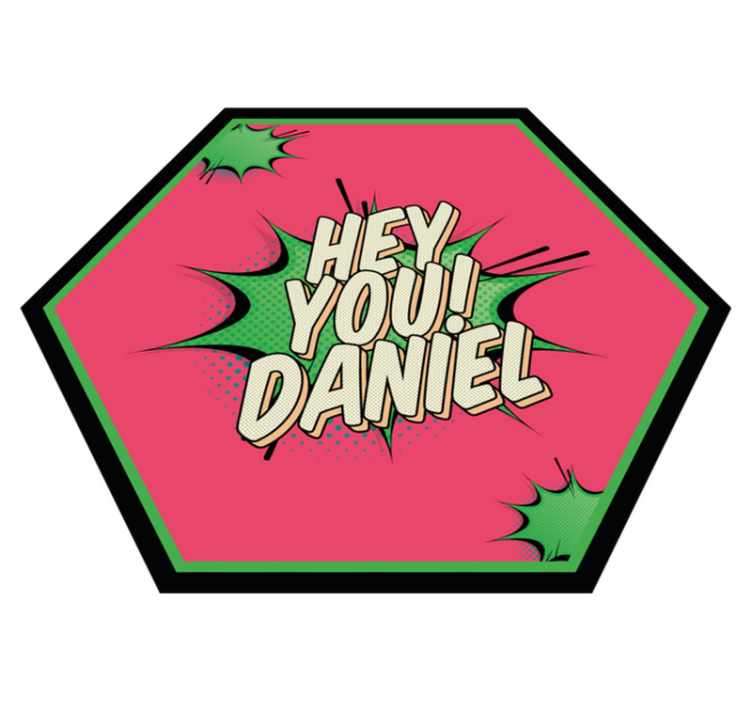 Comic Style Greeting custom vinyl rug - TenStickers