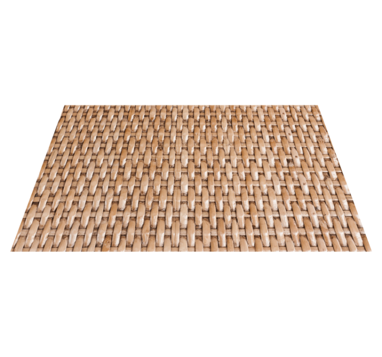 Natural Weave Pattern bathroom vinyl rug - TenStickers