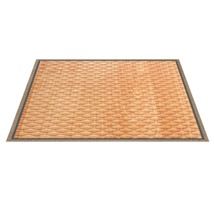 Woven Basket Weave hall vinyl rug - TenStickers