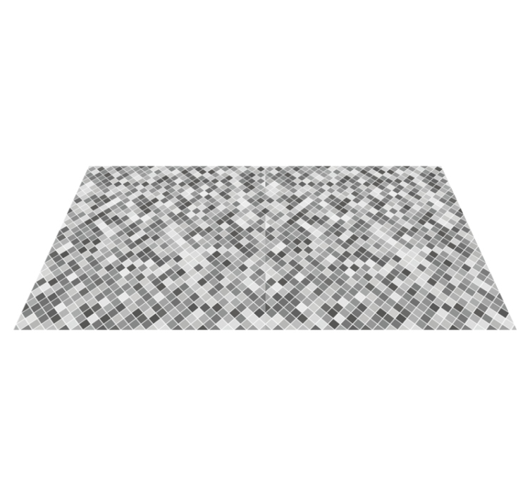 Gray mosaic bathroom vinyl rug - TenStickers
