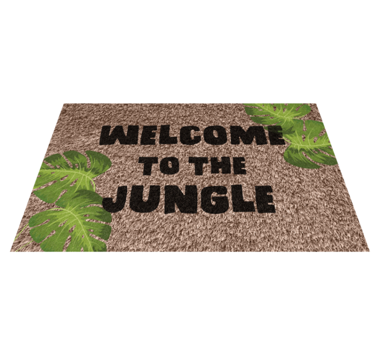 Welcome to jungle entrance hall vinyl rug - TenStickers