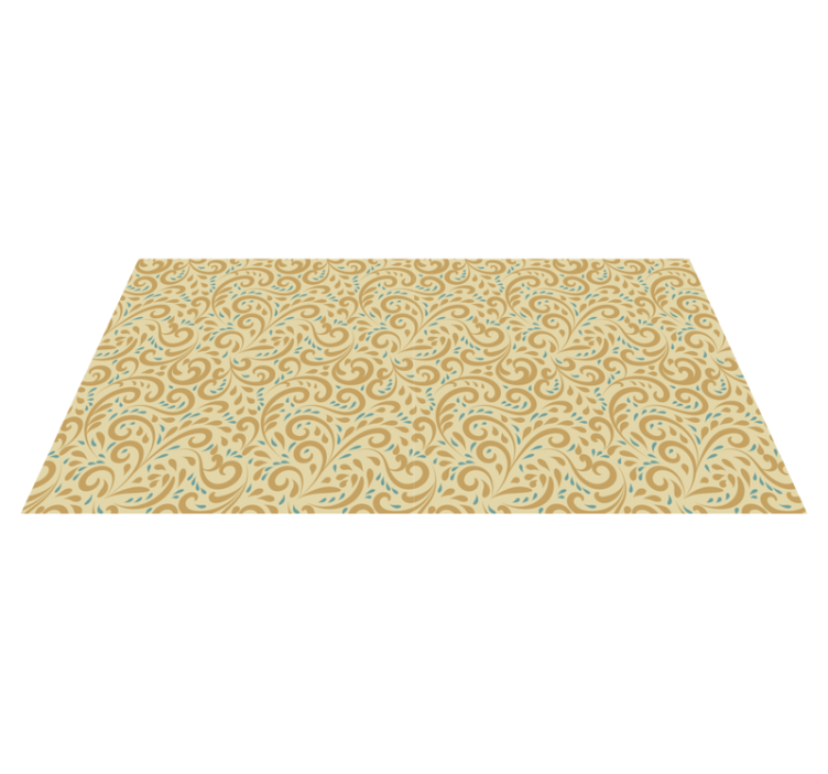 Botanical Swirl Element floral vinyl rug - TenStickers