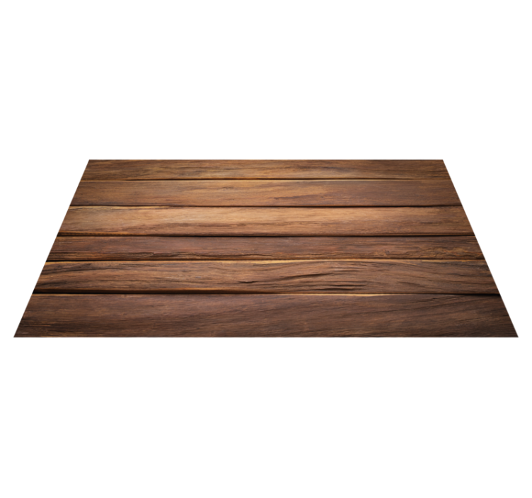 Warm Wooden Planks kitchen vinyl rug - TenStickers
