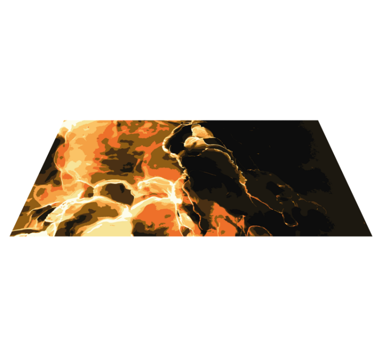 Fiery effect marble vinyl rug - TenStickers