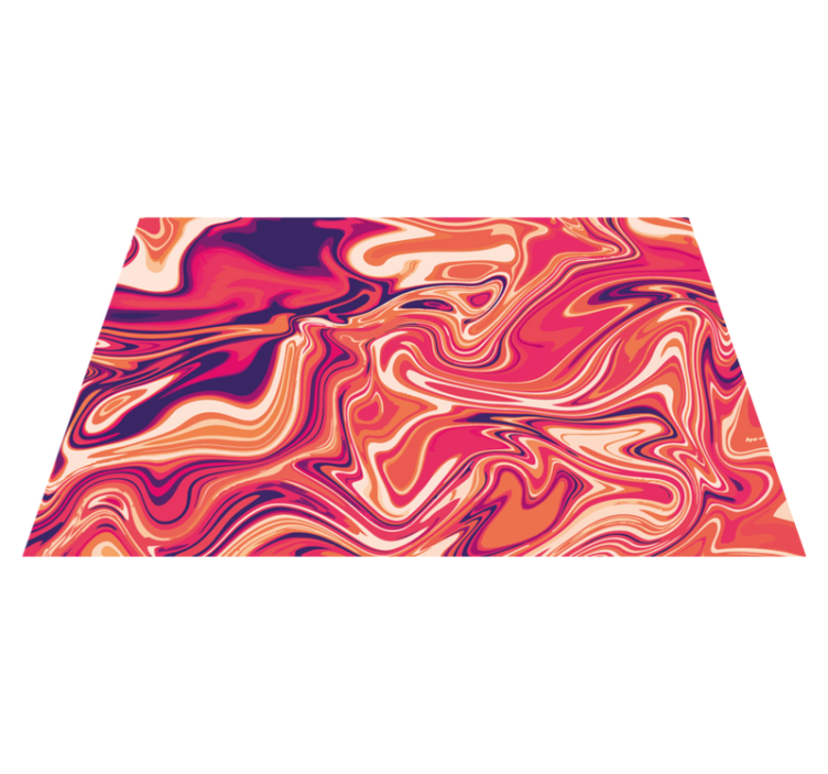 Vibrant Twirl Motif modern vinyl rug - TenStickers