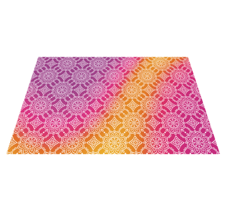 Elegant gradient mandala vinyl rug - TenStickers