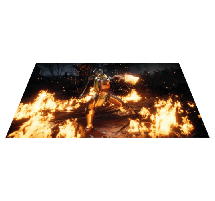 Fiery character action teen vinyl rug - TenStickers