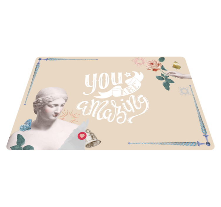YOU ARE AMAZING custom rug - TenStickers