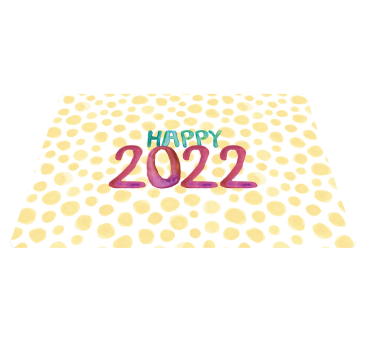 Personalized Happy New Year custom rug - TenStickers