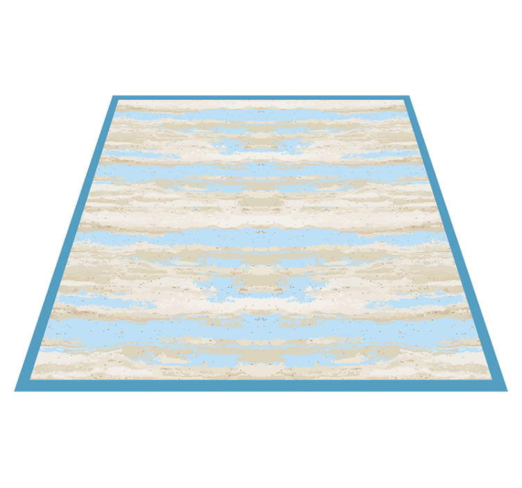 Grey and blue imitation wood effect vinyl rug - TenStickers