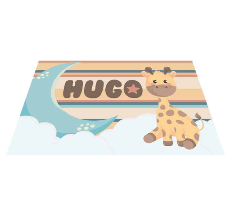 Giraffe Design custom vinyl rug - TenStickers