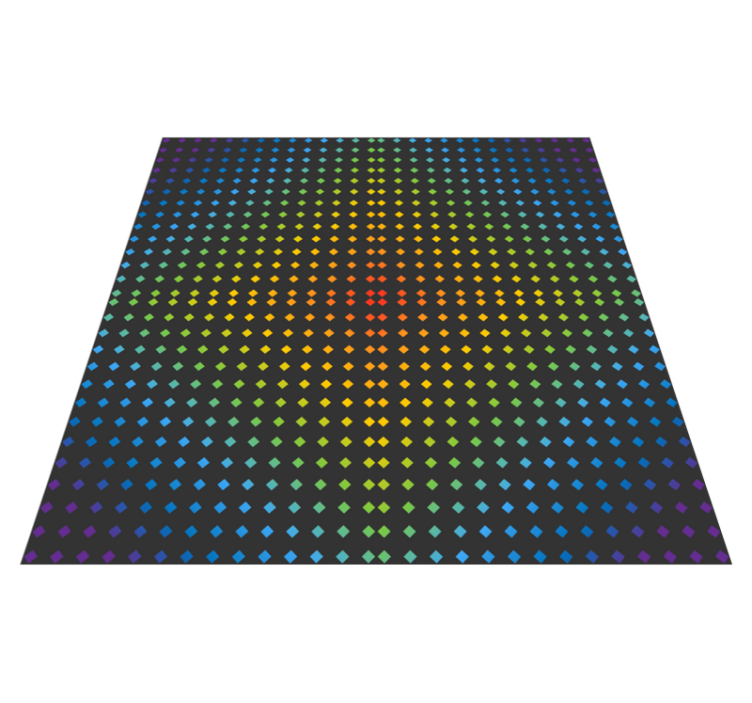 Rainbow diamond design teen vinyl rug - TenStickers