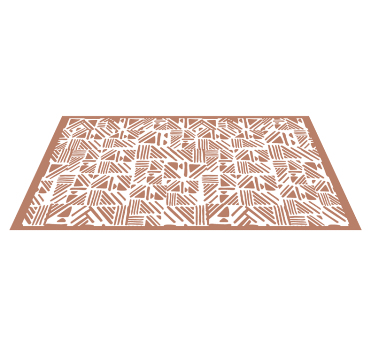 Contrasting Pattern geometric vinyl rug - TenStickers