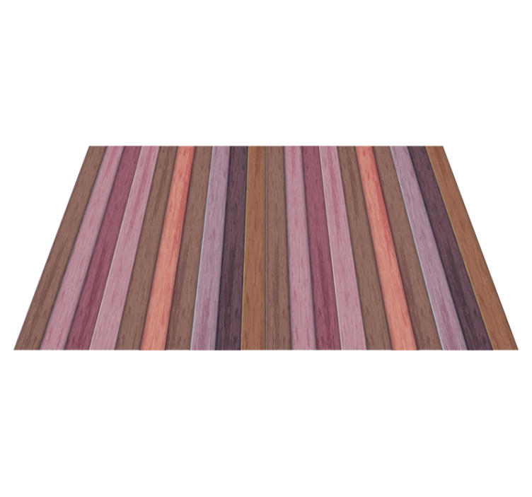 Vertical purple stripes wood effect vinyl rug - TenStickers