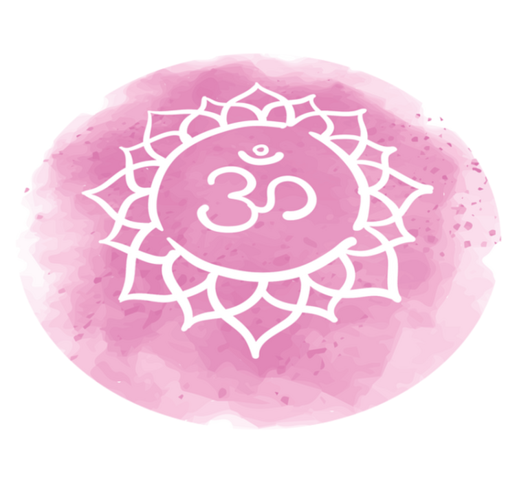 Pink Lotus Symbol mandala vinyl rug - TenStickers