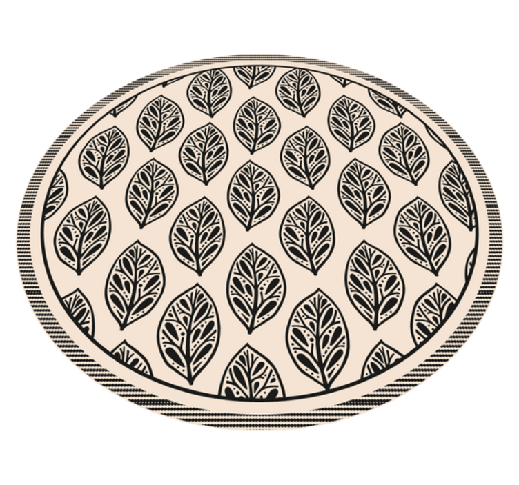 Leaf Pattern nature vinyl rug - TenStickers