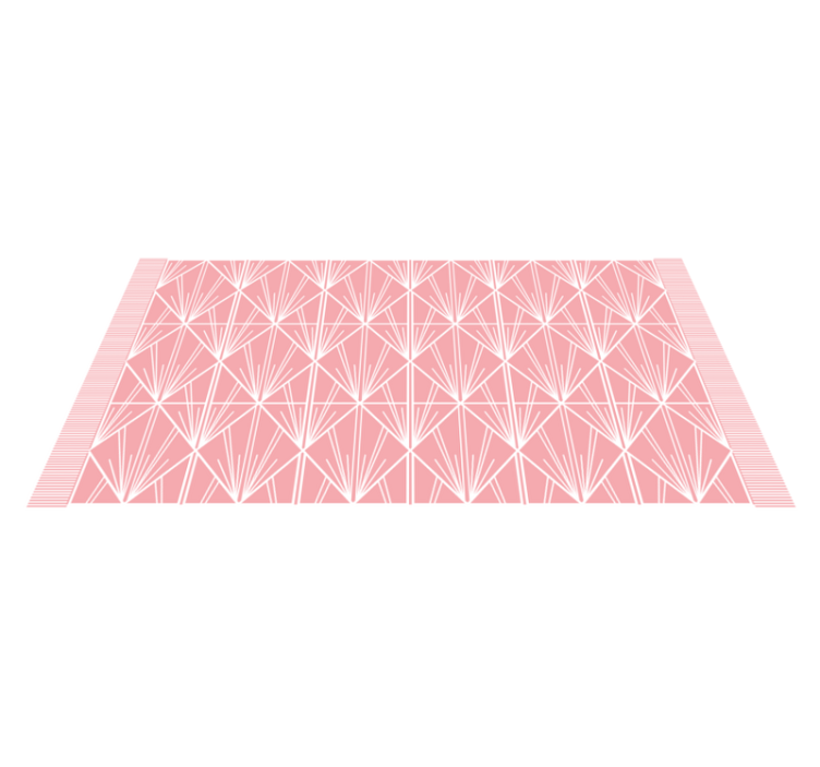 Pink Geometric Scheme tile vinyl rug - TenStickers