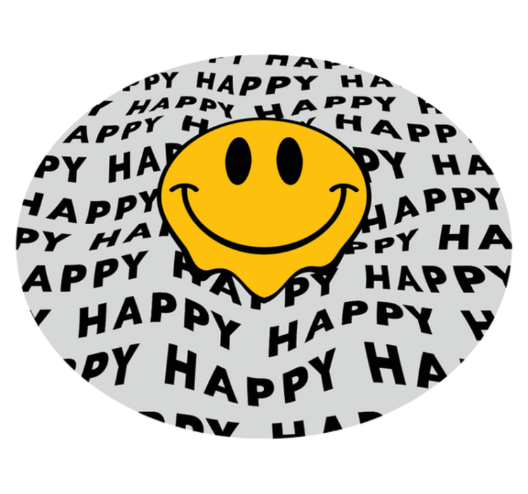 Happy Smile Graphic teen vinyl rug - TenStickers