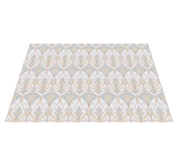 Elegant Floral Inspiration minimal vinyl rug - TenStickers