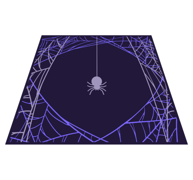 Spider Web Pattern halloween vinyl rug - TenStickers