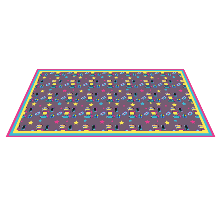 Colorful Tech Toys kids vinyl rug - TenStickers
