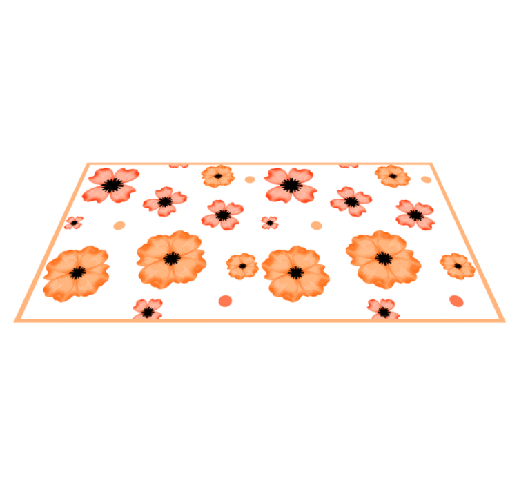 Patterned background floral vinyl rug - TenStickers