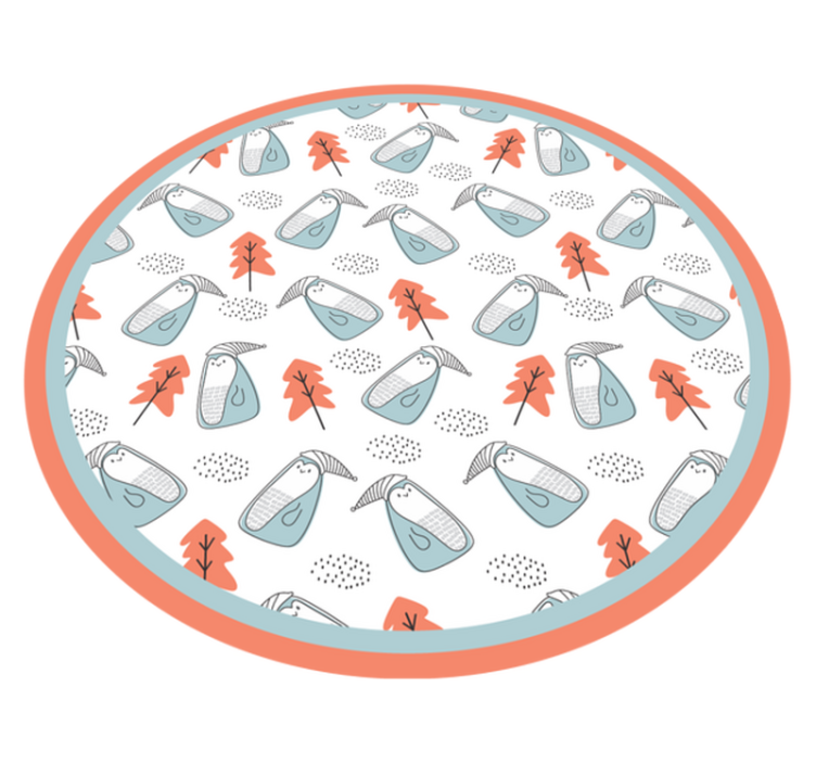 Cute Animal Pattern nursery vinyl rug - TenStickers