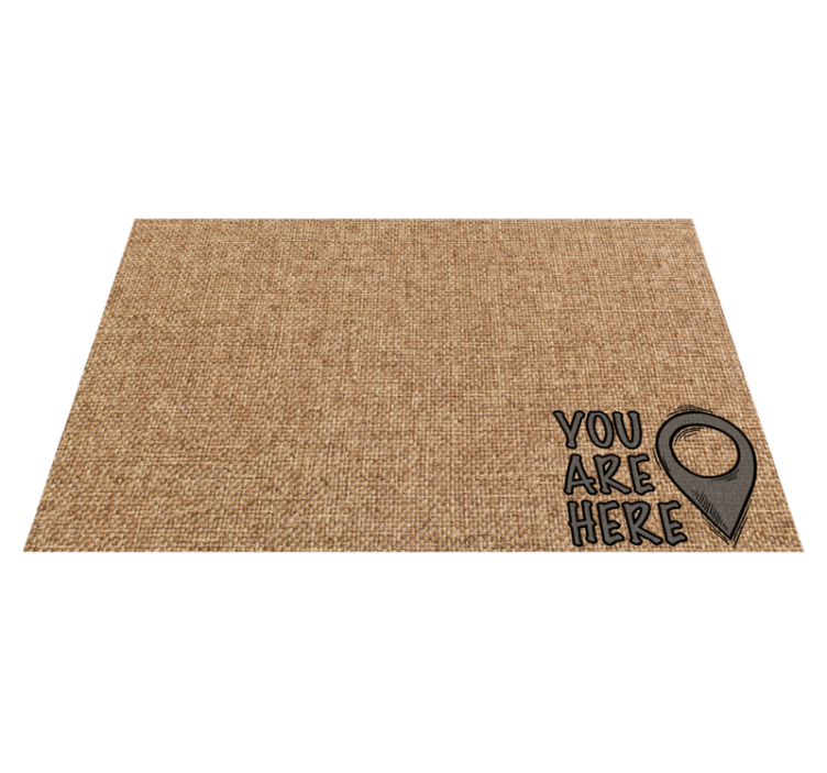 You are here minimal vinyl rug - TenStickers
