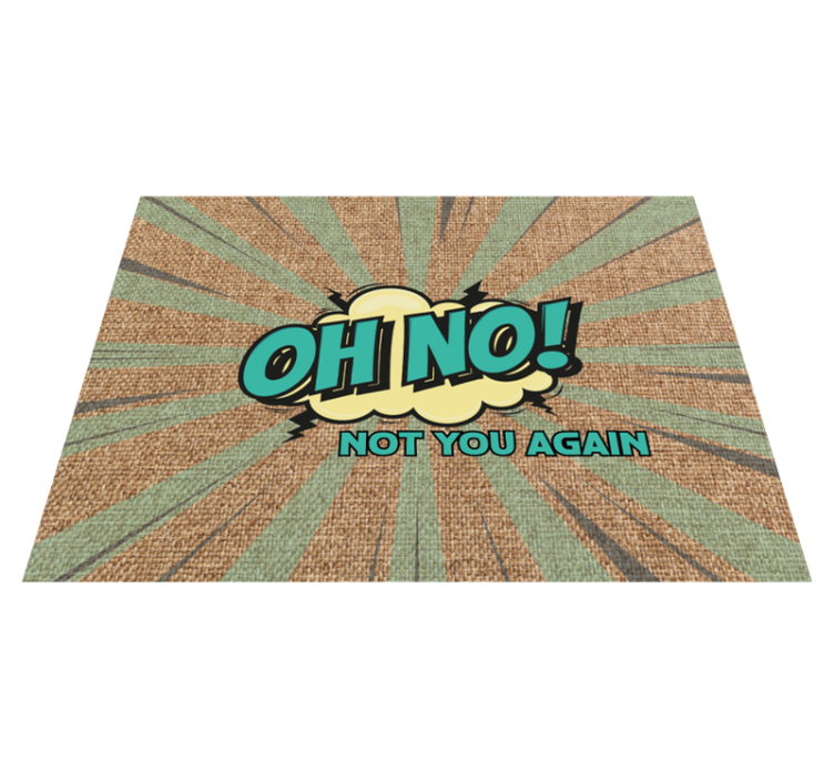 OH NO! comic text retro vinyl rug - TenStickers