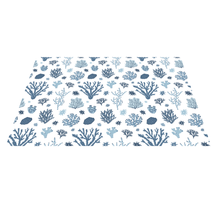Coral Reef Pattern nature vinyl rug - TenStickers
