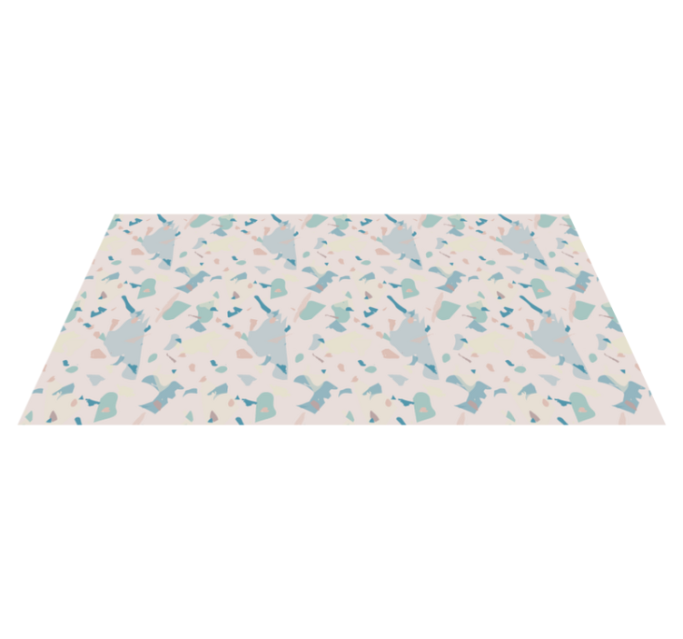 Pastel abstract shapes marble vinyl rug - TenStickers