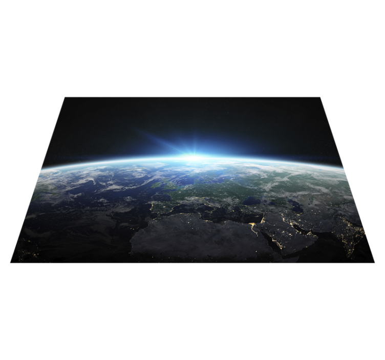 Earth's bright horizon teen vinyl rug - TenStickers