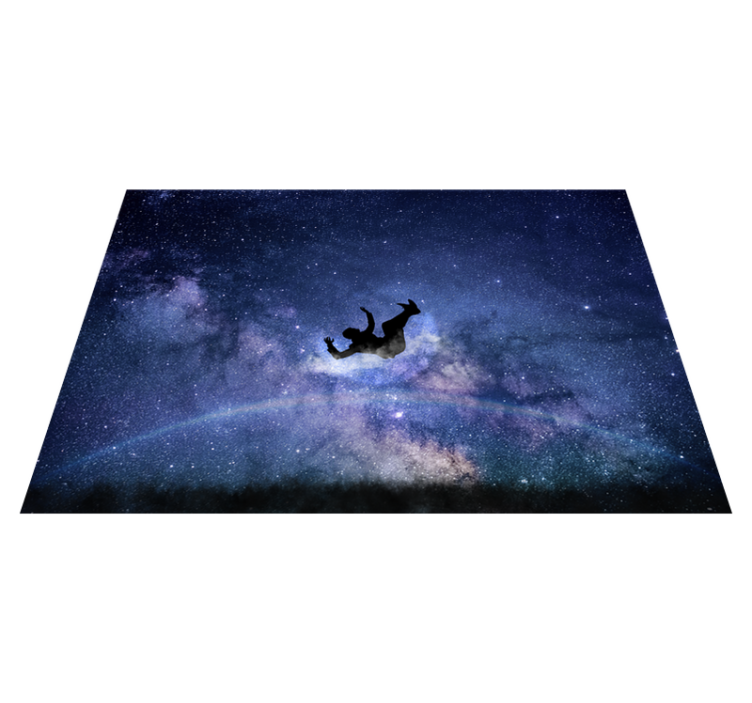 Falling Through Cosmos star vinyl rug - TenStickers