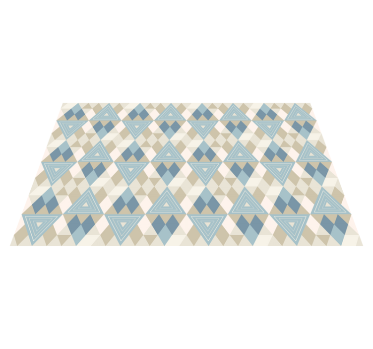Triangles and Diamonds geometric vinyl rug - TenStickers