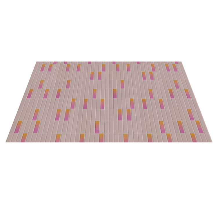 Pink gradient blocks tile vinyl rug - TenStickers