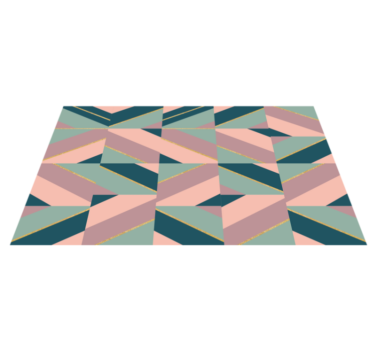 Geometric pastel pattern modern vinyl rug - TenStickers