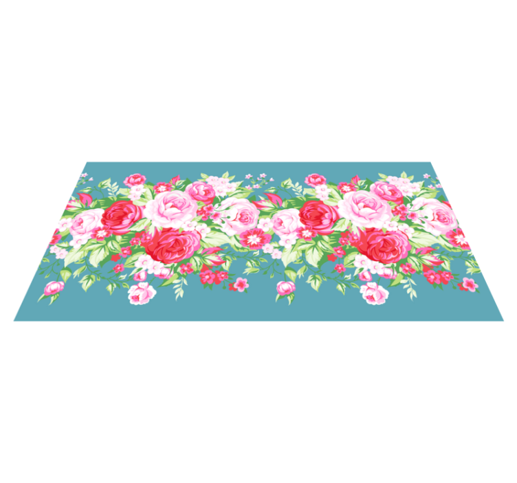 Flower Blossom Array Floral Rug - TenStickers