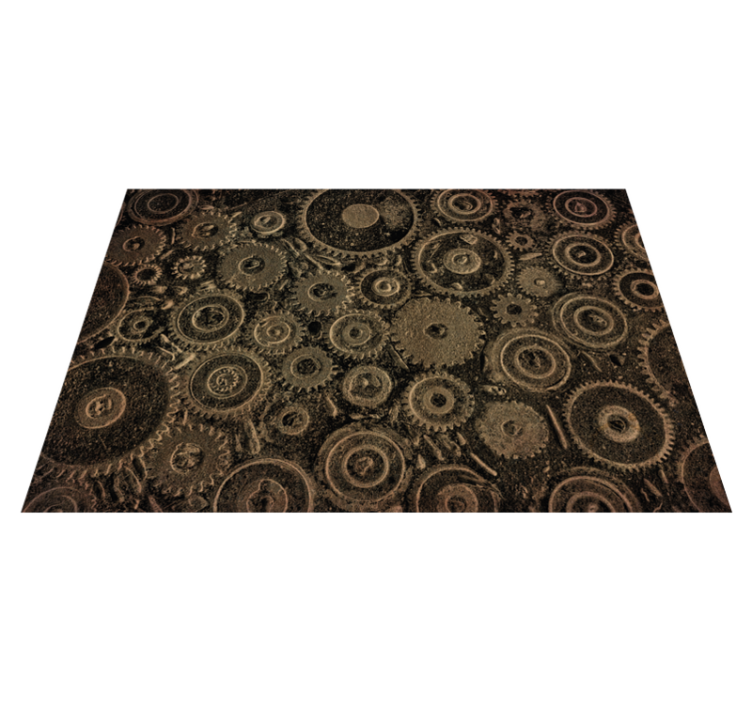 Industrial Gears Pattern textured vinyl mat - TenStickers