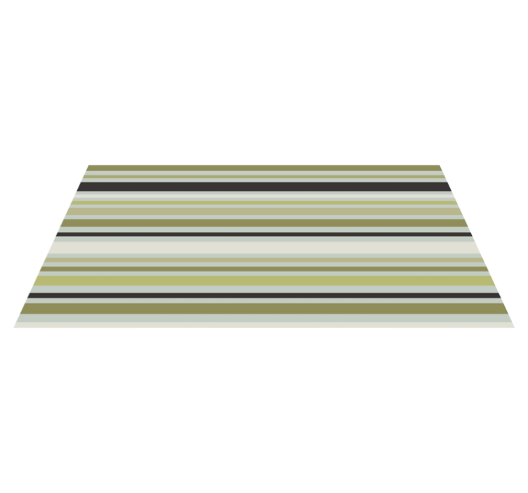 Shades of green lines geometric pattern carpet - TenStickers