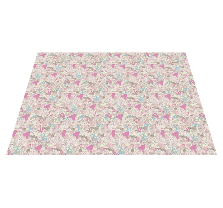 Floral Ice Cream Pattern flower rug - TenStickers