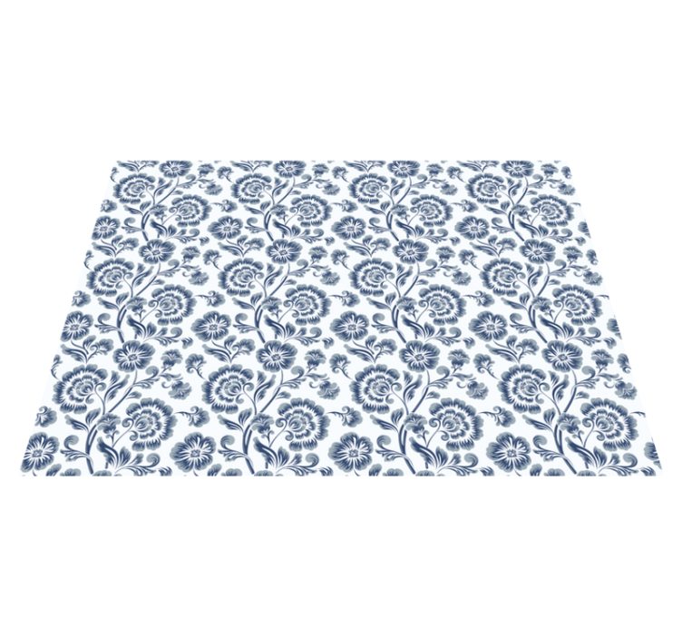 Floral Elegance Pattern flower rug - TenStickers