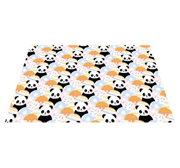Panda Playground Pattern kids rug - TenStickers