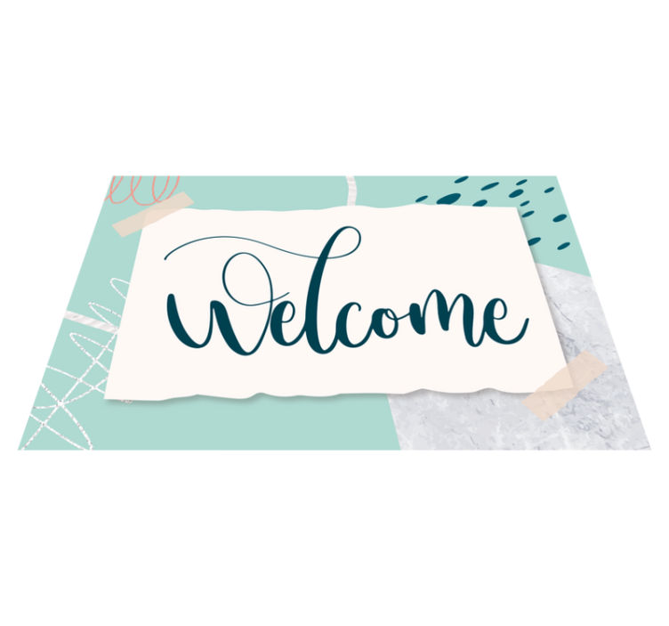 Elegant Entrance Text custom rug - TenStickers
