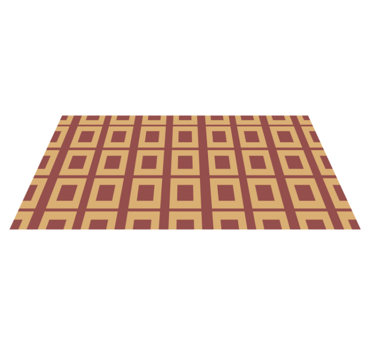 Squares pattern geometric vinyl rug - TenStickers