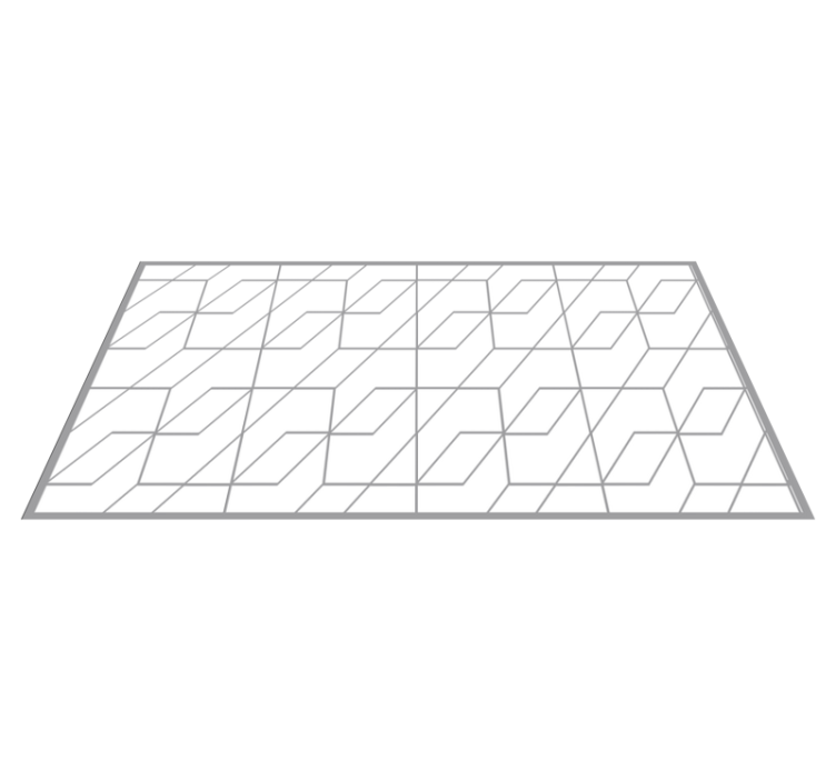 Zigzag pattern geometric vinyl rug - TenStickers