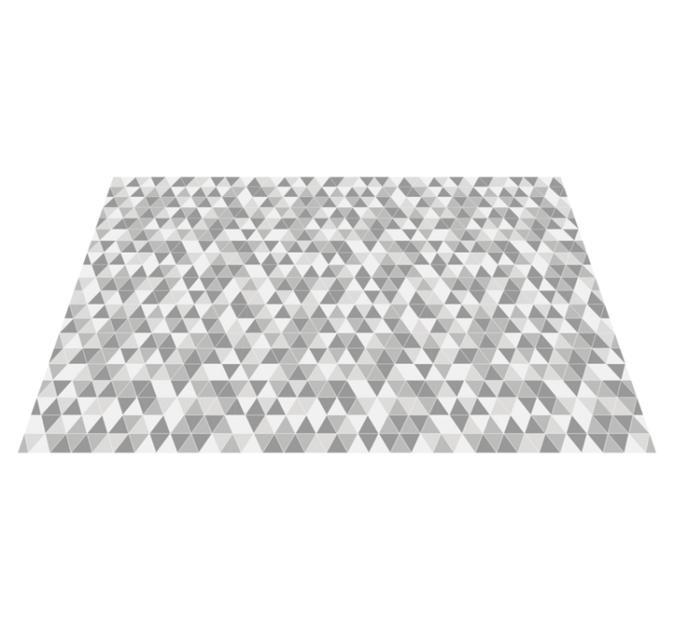 Grey triangular pattern geometric vinyl rug - TenStickers